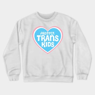 Protect Trans Kids - Heart Blue Pride Crewneck Sweatshirt